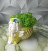 Міні кашпо з гіпсу "Ангел" з стабілізованим мохом  ручна робота - 4