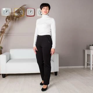 Чорні штани утеплені великого розміру